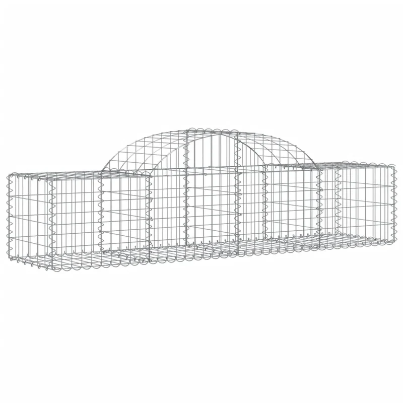 Cestas Gaviones 15 Uds Forma De Arco Hierro 200x50x40/60 Cm