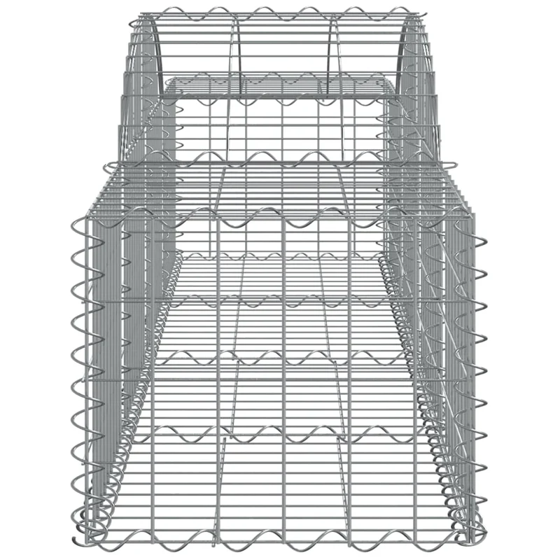 Cestas Gaviones 15 Uds Forma De Arco Hierro 200x50x40/60 Cm