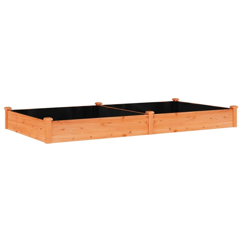Jardinera Arriate Con Forro Madera Abeto Marrón 240x120x25 Cm