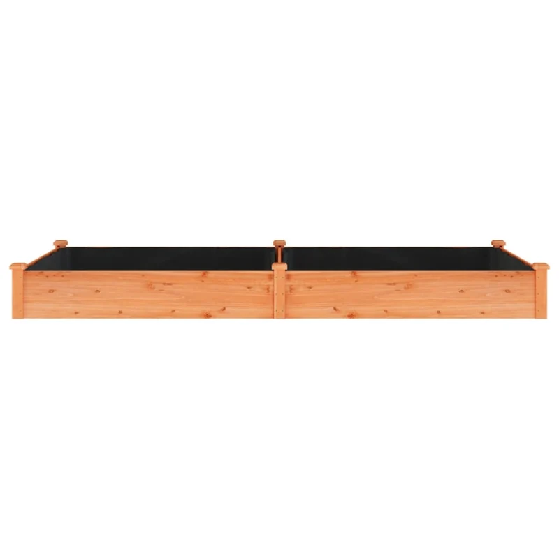 Jardinera Arriate Con Forro Madera Abeto Marrón 240x120x25 Cm