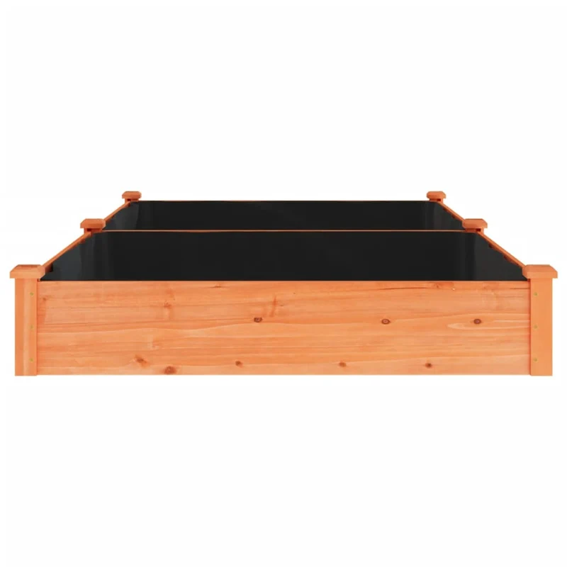 Jardinera Arriate Con Forro Madera Abeto Marrón 240x120x25 Cm