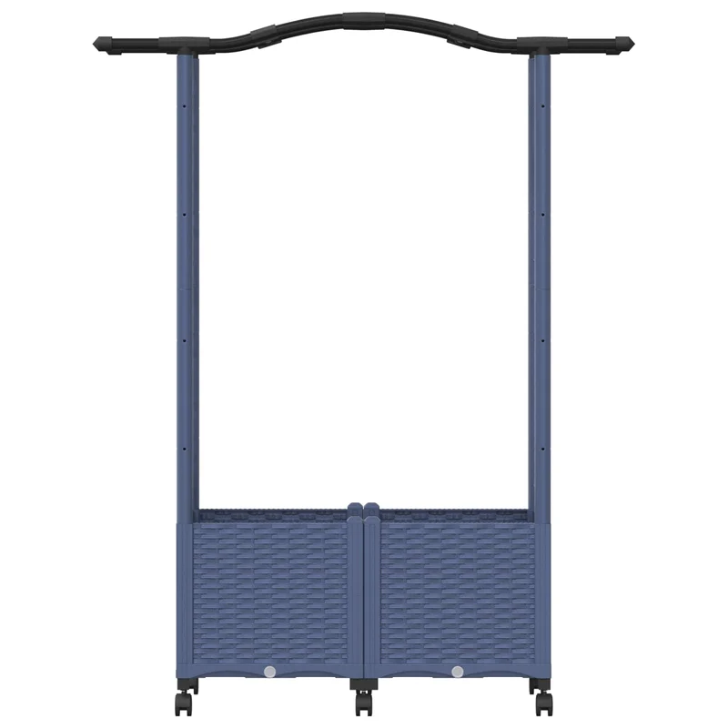 Cama Elevada Con Trellis Y Techo Gris 125 X 40 X 144 Cm Pp