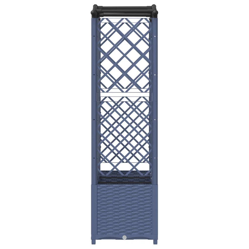 Cama Elevada Con Trellis Y Techo Gris 163 X 40 X 138 Cm Pp