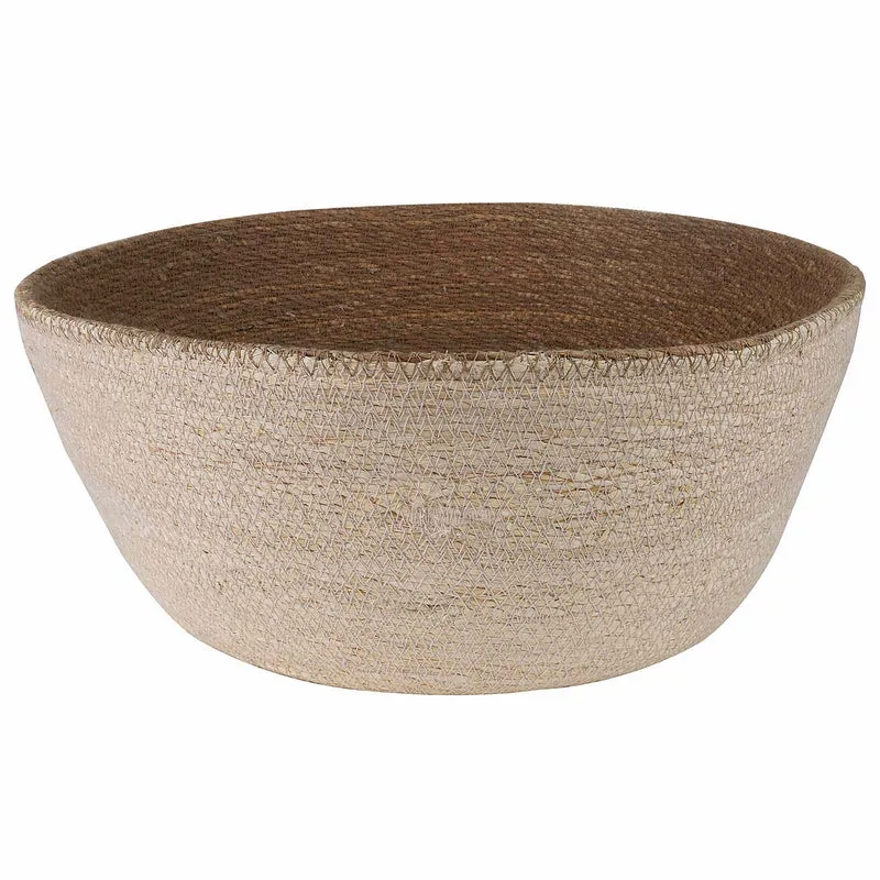 Maceta Con Asas 2 Uds. Blanco Ø 45 X 36 Cm 100% Hierba Marina