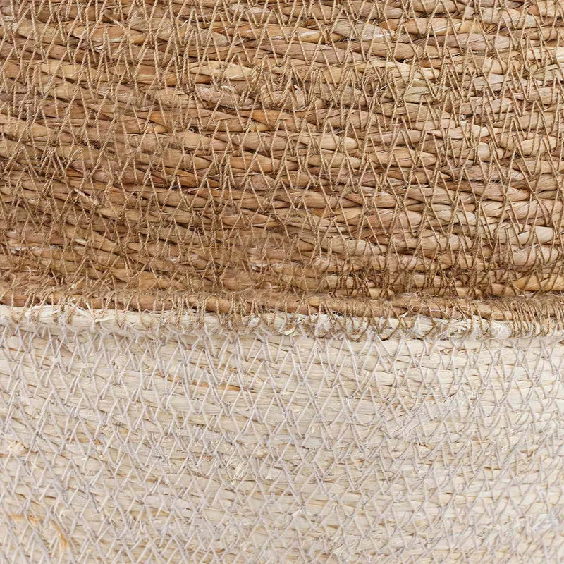 Maceta Con Asas 2 Uds. Blanco Ø 45 X 36 Cm 100% Hierba Marina