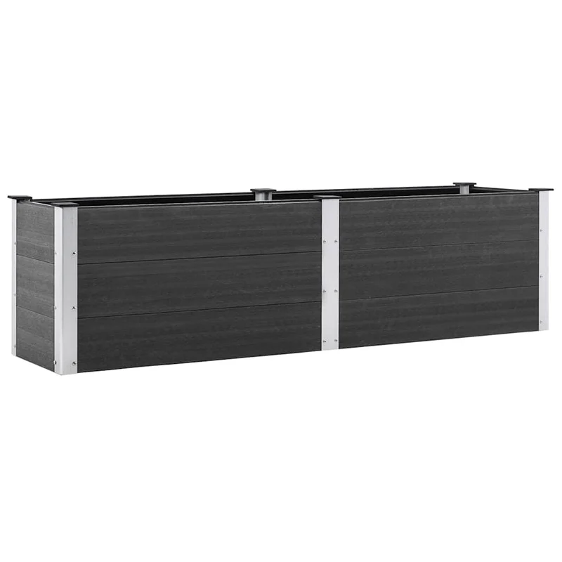 Arriate Elevado De Jardín Wpc Gris 200x50x54 Cm