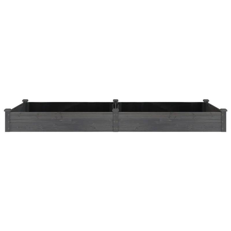 Jardinera Arriate Con Forro Madera Abeto Gris 240x120x25 Cm