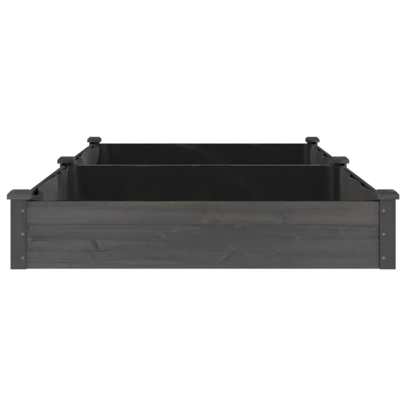 Jardinera Arriate Con Forro Madera Abeto Gris 240x120x25 Cm
