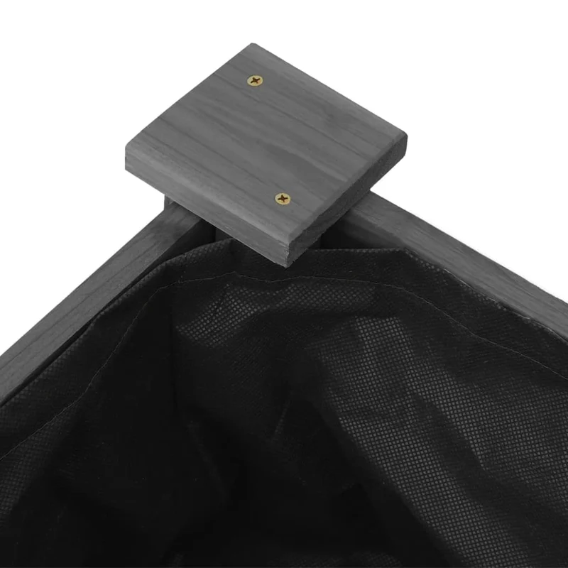 Jardinera Arriate Con Forro Madera Abeto Gris 240x120x25 Cm