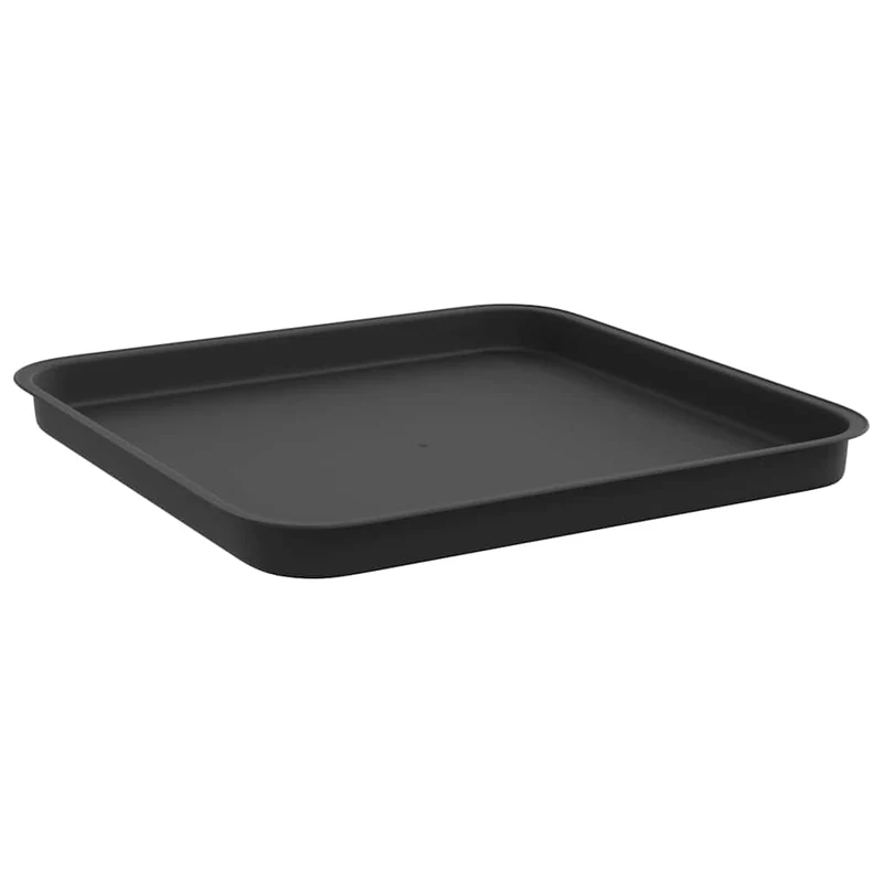 Bandeja Cuadrada Para Flores 6 Uds. Negro 32 X 32 X 2,5 Cm