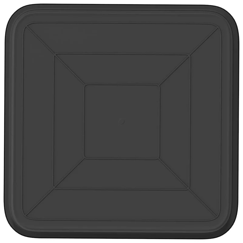 Bandeja Cuadrada Para Flores 6 Uds. Negro 32 X 32 X 2,5 Cm