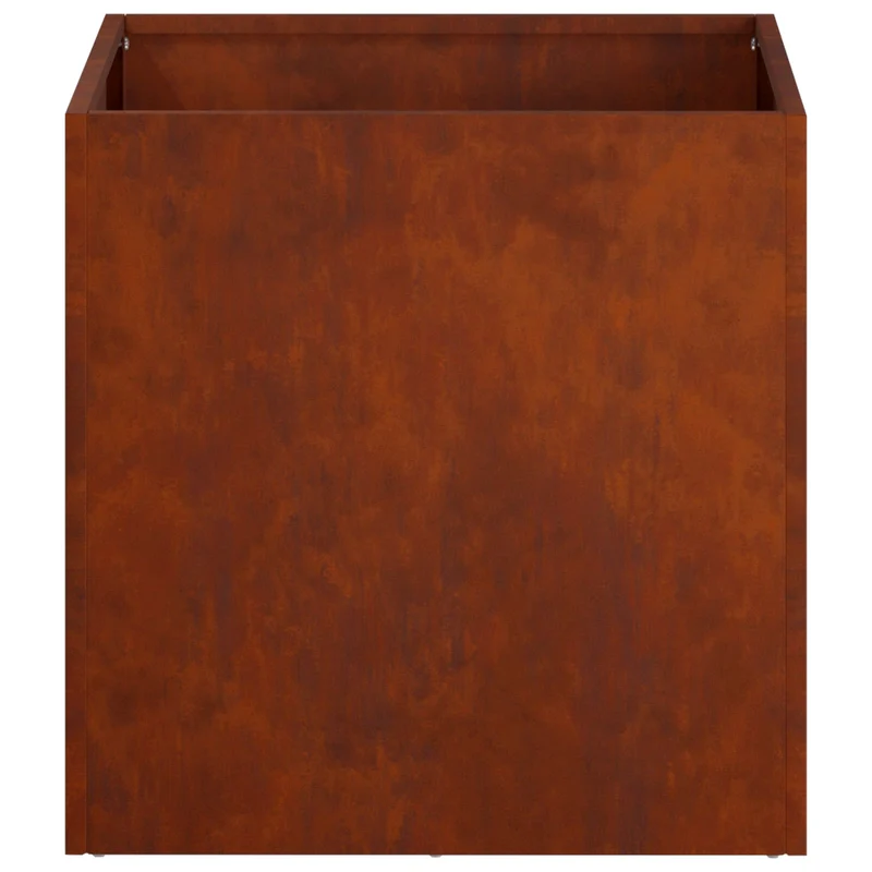 Macetero De Jardín 2 Uds. Oxidado 20 X 20 X 20 Cm Acero Oxidado