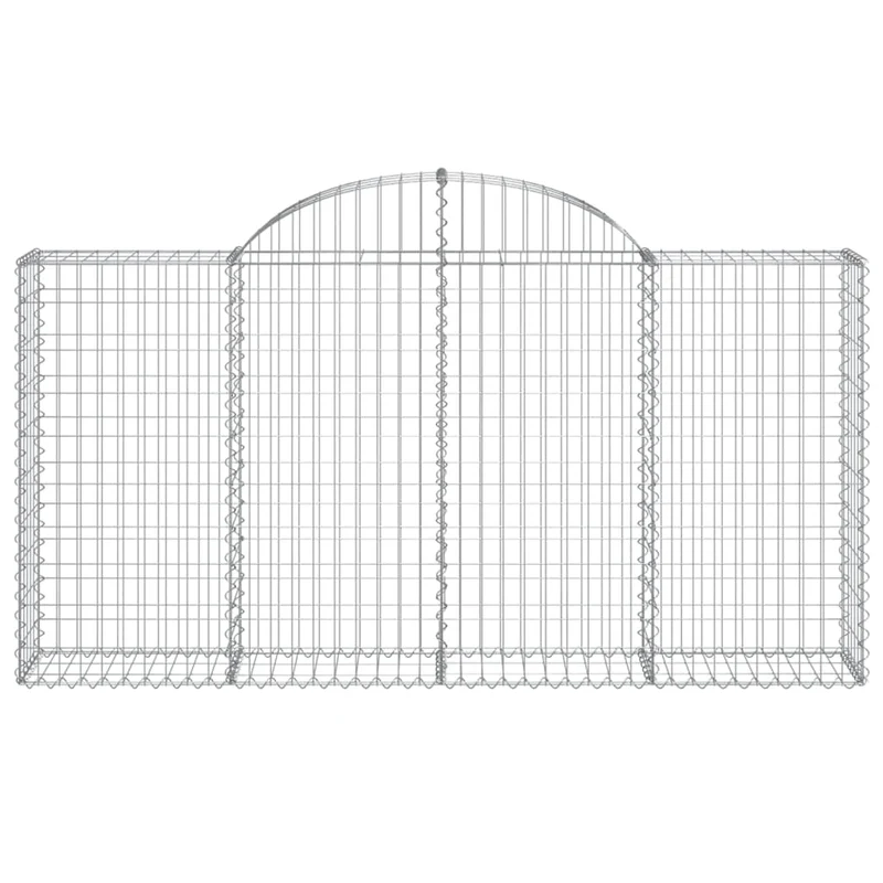 Cestas Gaviones 20 Uds Forma De Arco Hierro 200x30x100/120 Cm