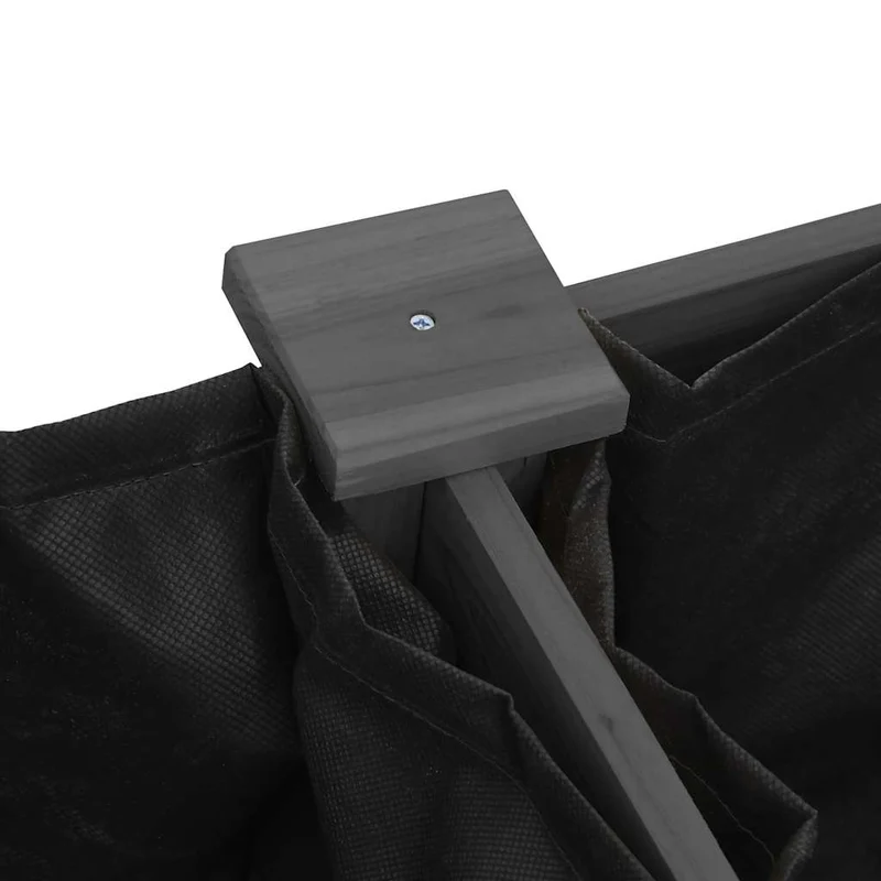 Jardinera Con Forro Madera Maciza De Abeto Gris 203x53x76 Cm