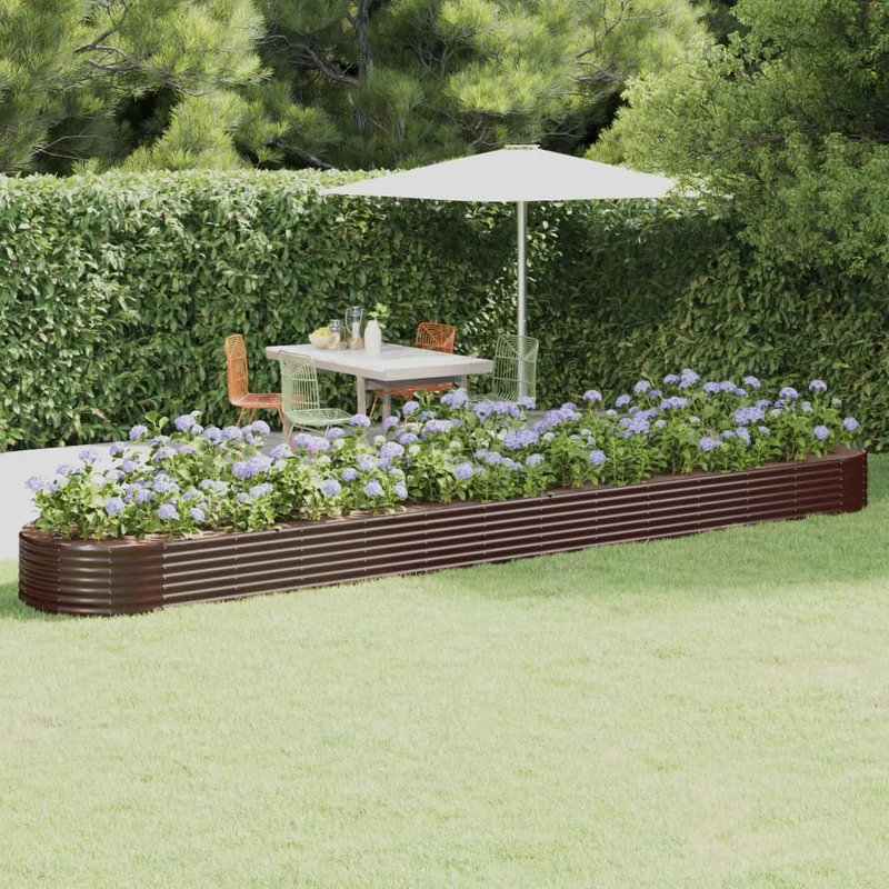 Jardinera Arriate Acero Galvanizado Marrón 544x100x36cm