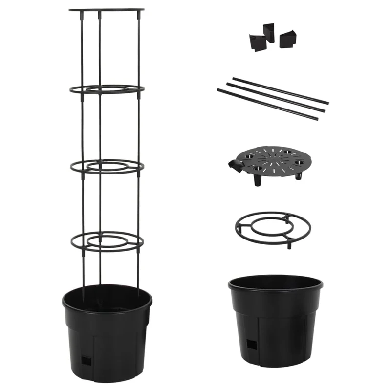 Macetero Para Tomates Polipropileno Antracita Ø29,5x115 Cm