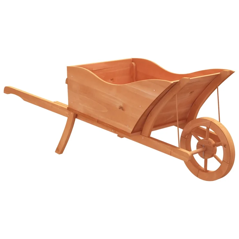 Jardinera Con Forma De Carretilla Madera De Abeto 128x45,5x43cm
